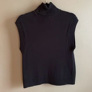 Everlane sleeveless turtleneck sweater top xs 100% cotton